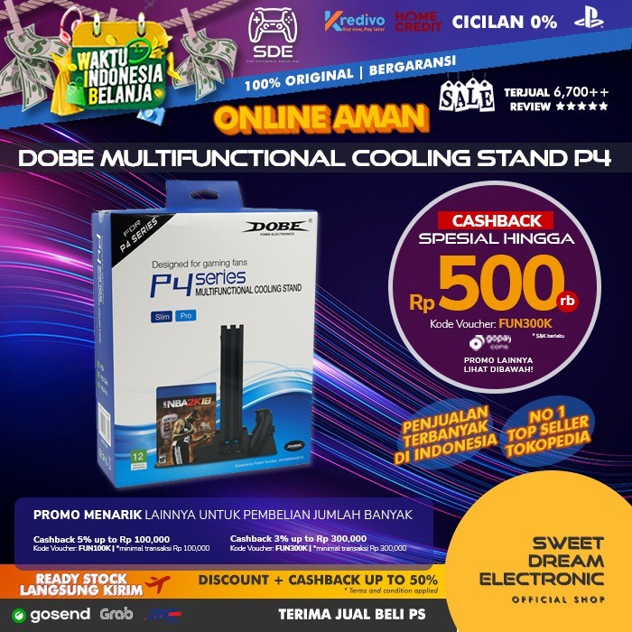 dobe multifunctional cooling stand ps4 slim/fat/pro