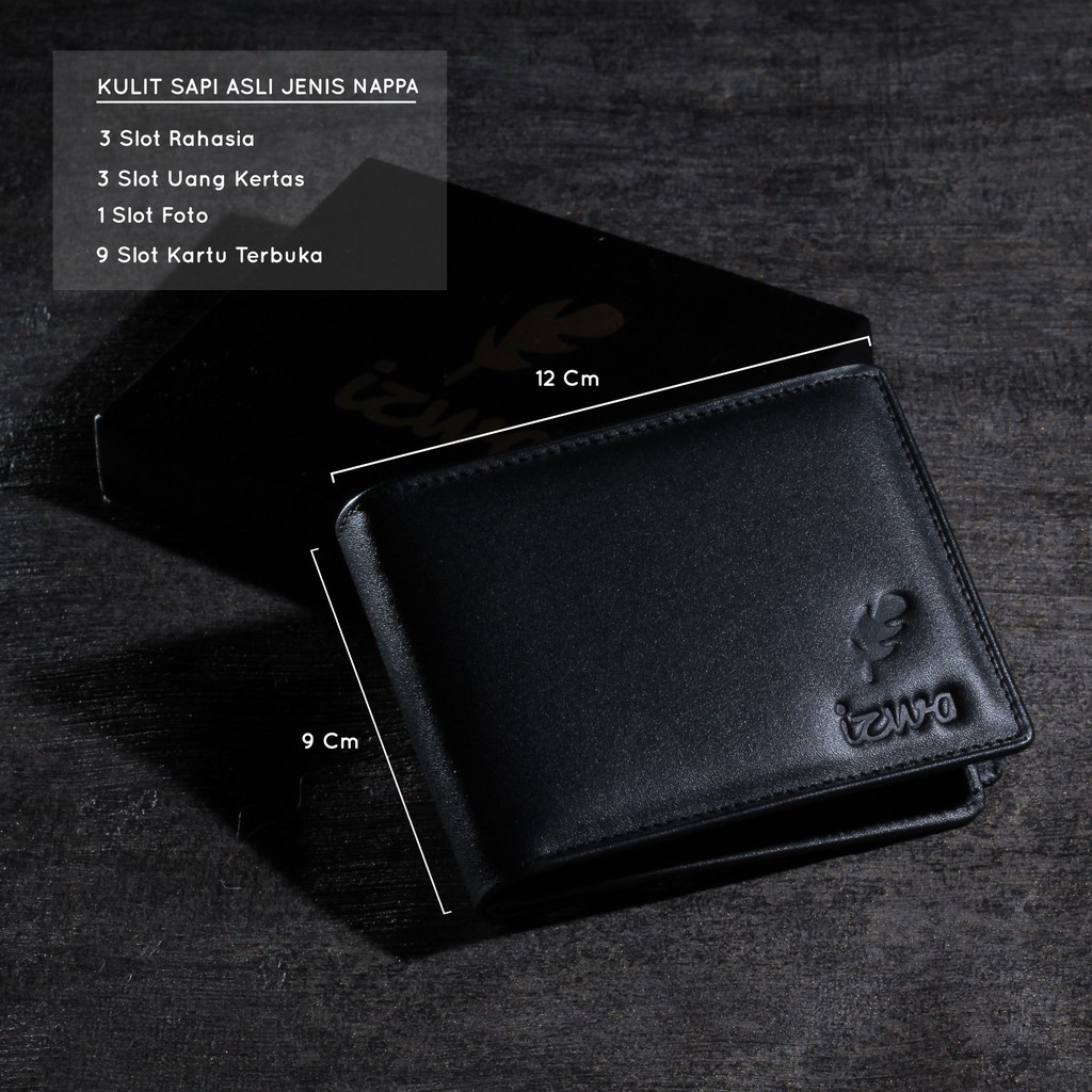 [KULIT ASLI] Dompet Kulit 3 Dimensi | Dompet Lipat Pria Kulit Sapi Asli GARUT