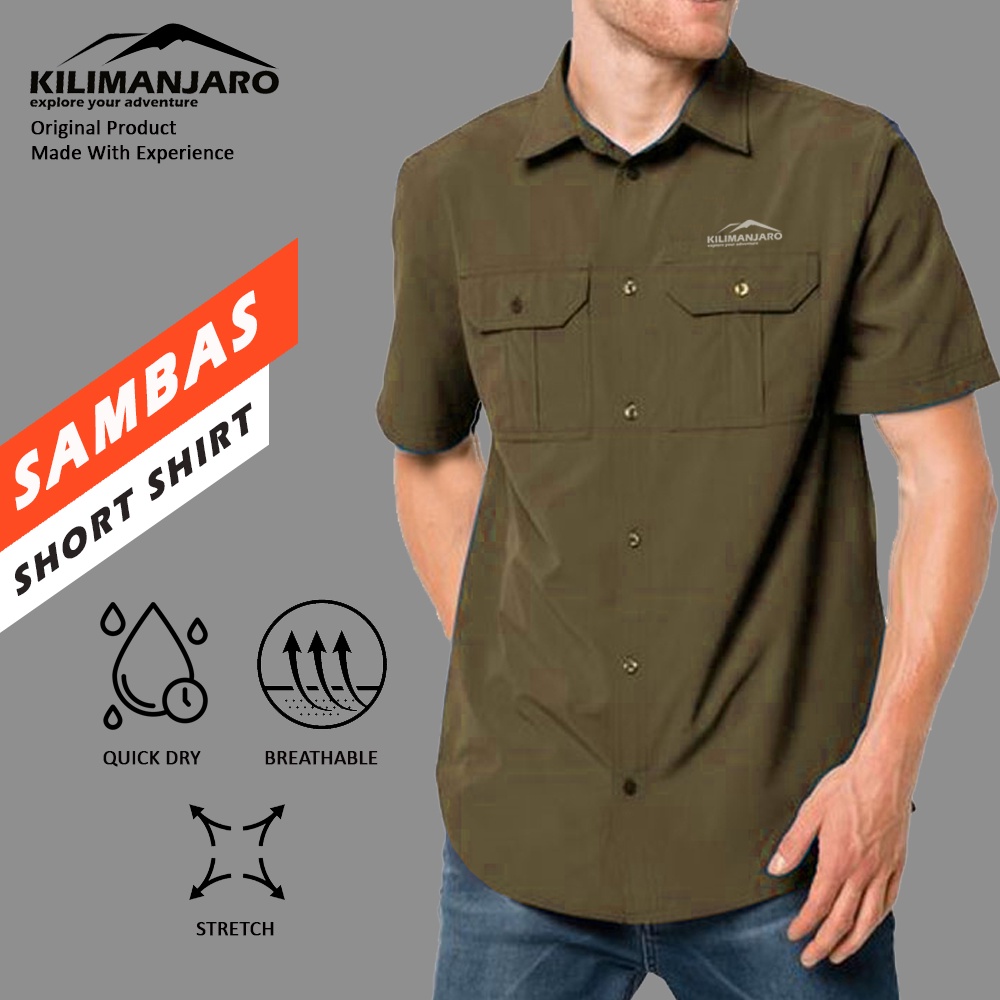 KILIMANJARO SAMBAS Kemeja outdoor Kilimanjaro Sambas Kemeja Lapangan Kemeja PDL Kemeja Gunung Kemeja Adventure