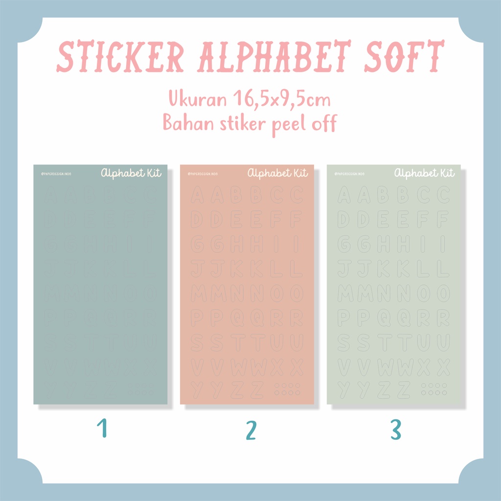 

ALPHABET SOFT STICKER SET STIKER LUCU TEMPELAN SCRAPBOOK, CASE HP, DLL STIKER ANGKA
