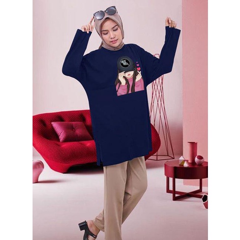 BLOUSE OVERSIZE LENGAN PANJANG LD 130CM DTF CEWEK TOPI