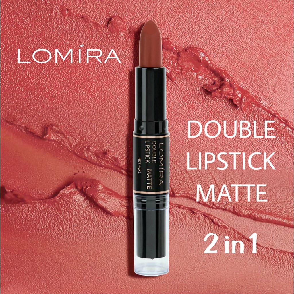 LOMIRA DOUBLE LIPSTICK MATTE 2in1 - LIPSTIK LOMIRA - LIP STIK MURAH