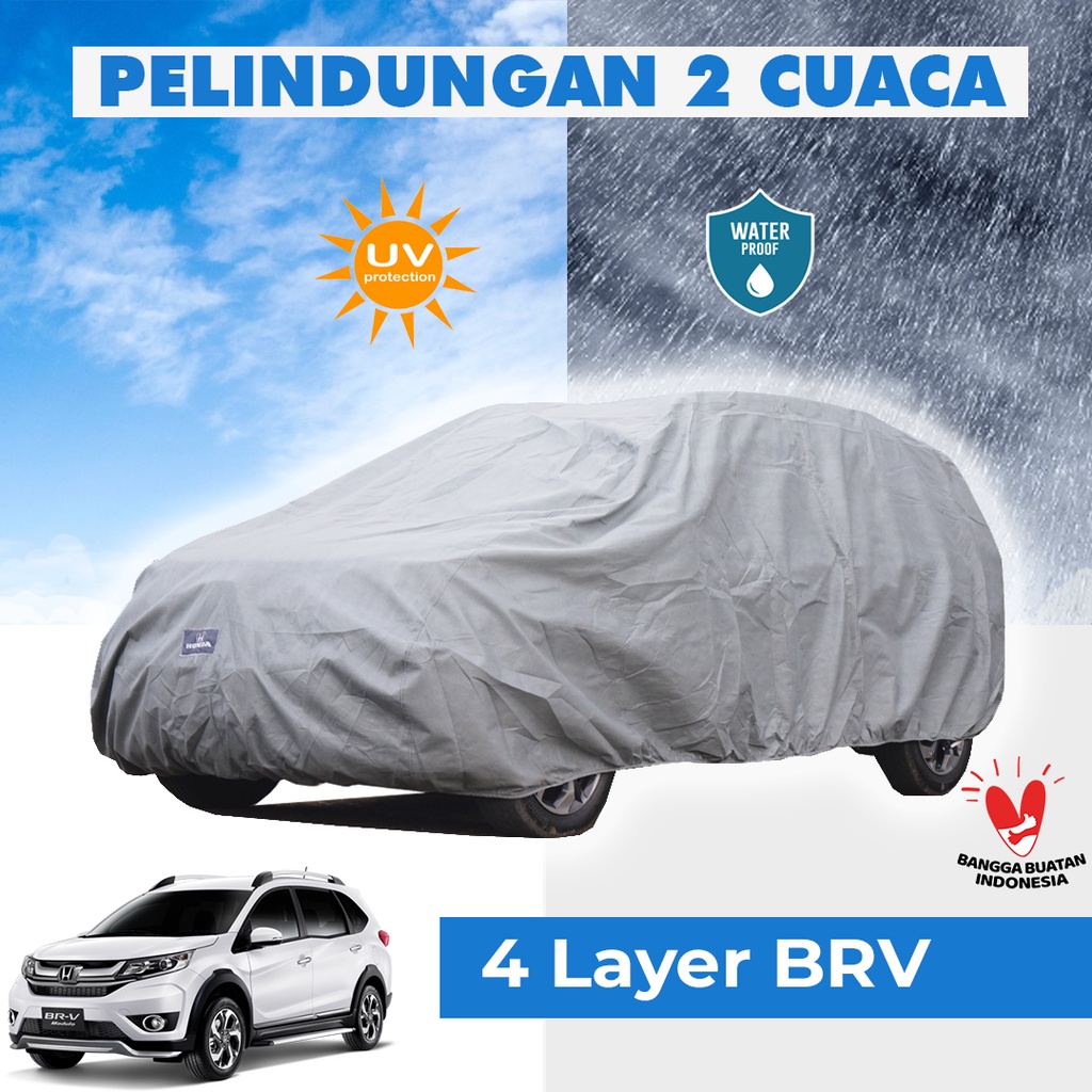 4 Lapis Body Cover Mobil BRV Outdoor Sarung Mobil BRV Tahan Air Waterproof