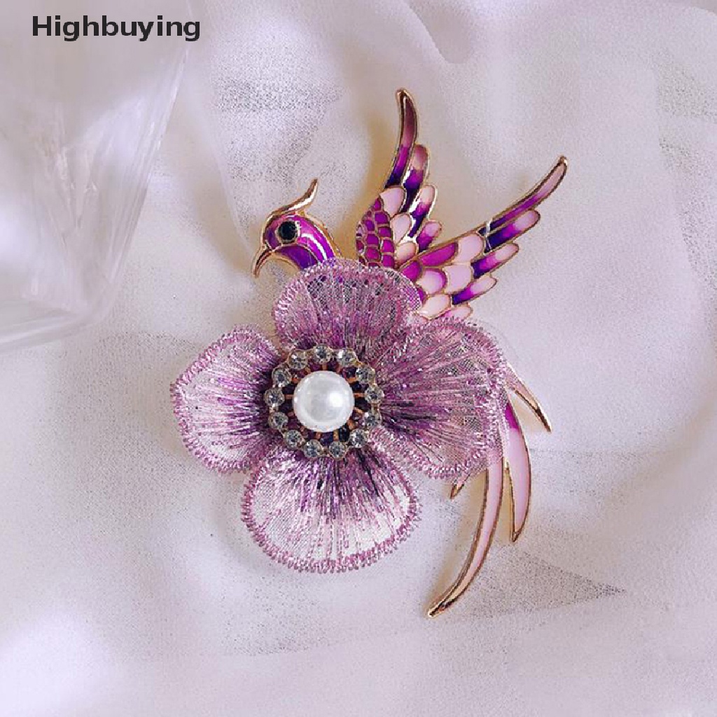 Hbid 1Pc Bros Berlian Imitasi Untuk Wanita Enamel Burung Pin Merak Fashion Bros Hadiah Glory