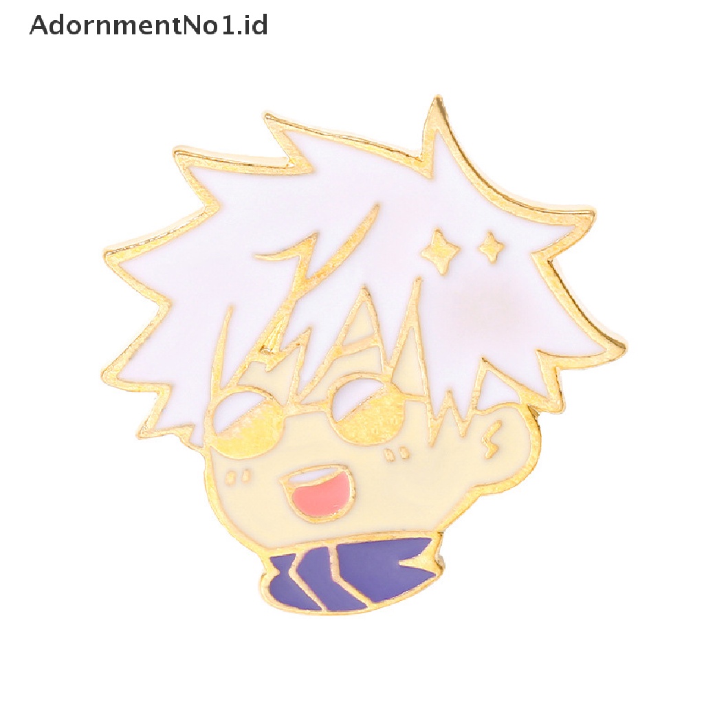 [AdornmentNo1] Jujutsu Kaisen Chibi Enamel Pin Gojo Satoru Itadori Yuji Bros Custom Kerah Lencana Kartun Lucu Perhiasan Hadiah Untuk Teman [ID]