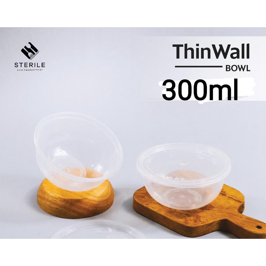 cup puding 300 ml / mangkuk plastik 400 ml thinwall / bowl 400 ml