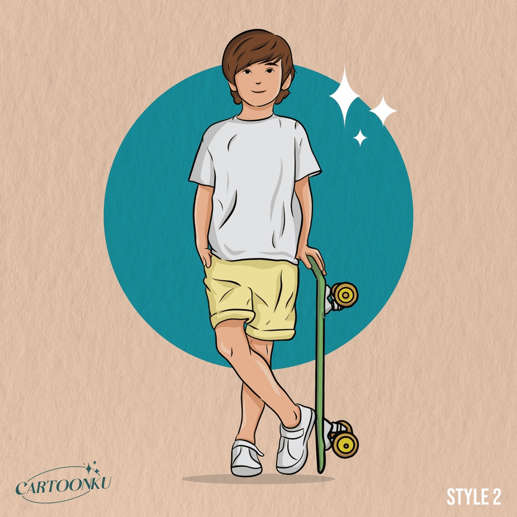 kado ilustrasi foto custom ilustrasi gambar digital  (softfile) style 2