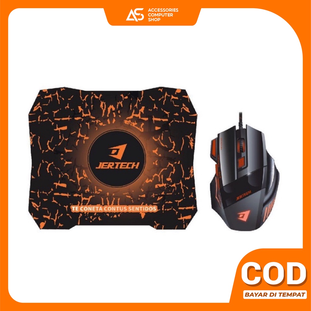 Paket Bundle 1 Set Gaming Mouse GP10 Warrior + Mousepad