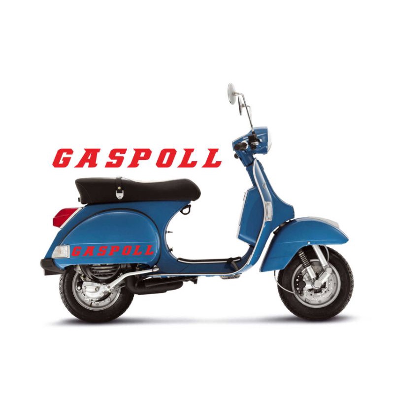 STICKER VESPA CUSTOM GASPOLL REFLECTIVE STICKER MOTOR STICKER SCOOTER
