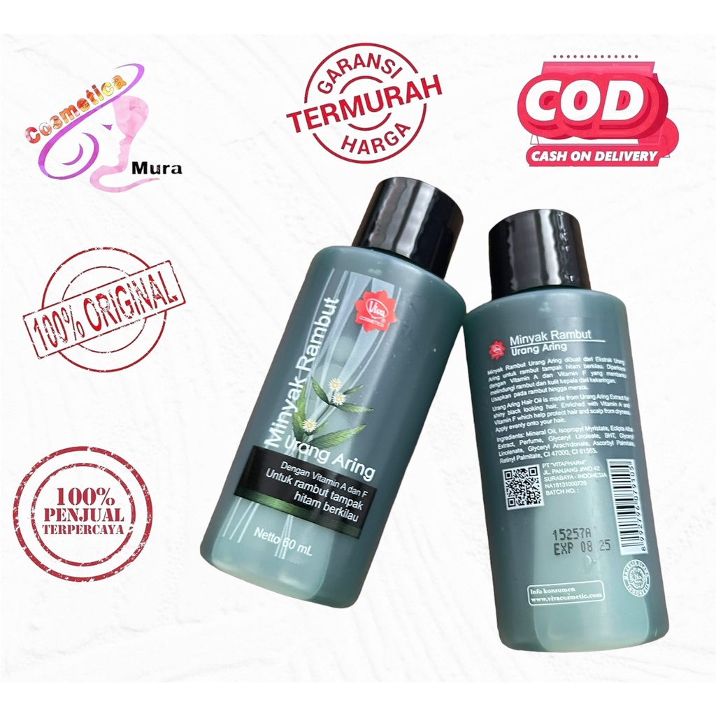 [ 60 ml] viva hair orang aring / minyak rambut viva urang aring bpom