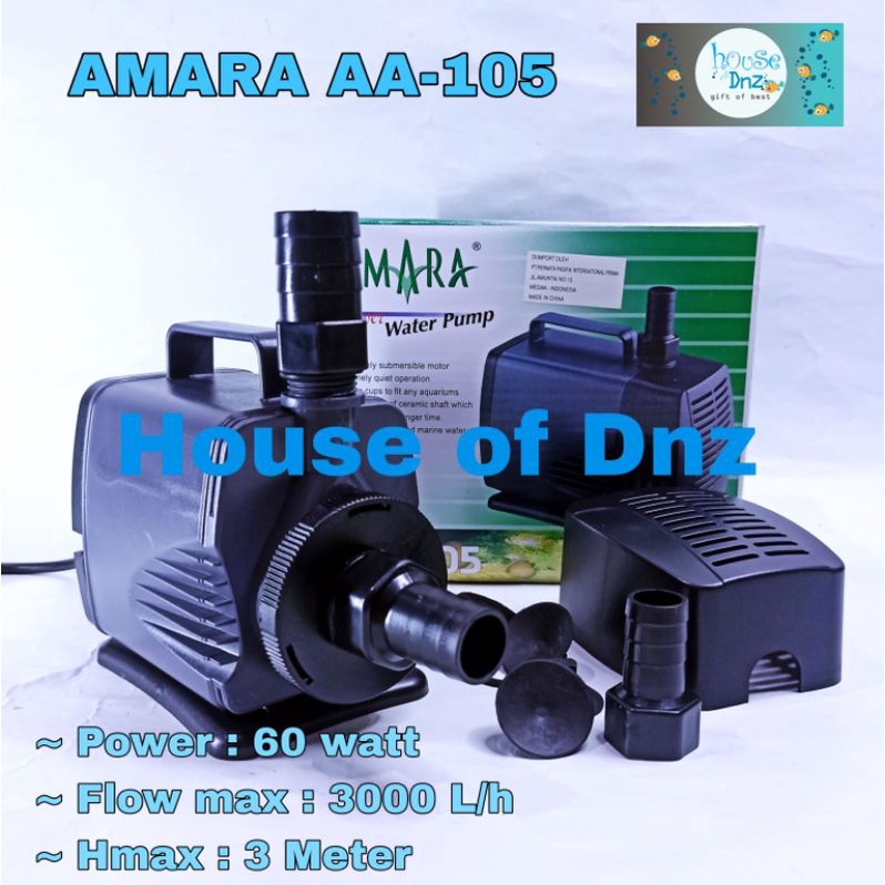 Pompa Celup Amara AA-105 Mesin Sirkulasi Filter Kolam Ikan Amara AA105