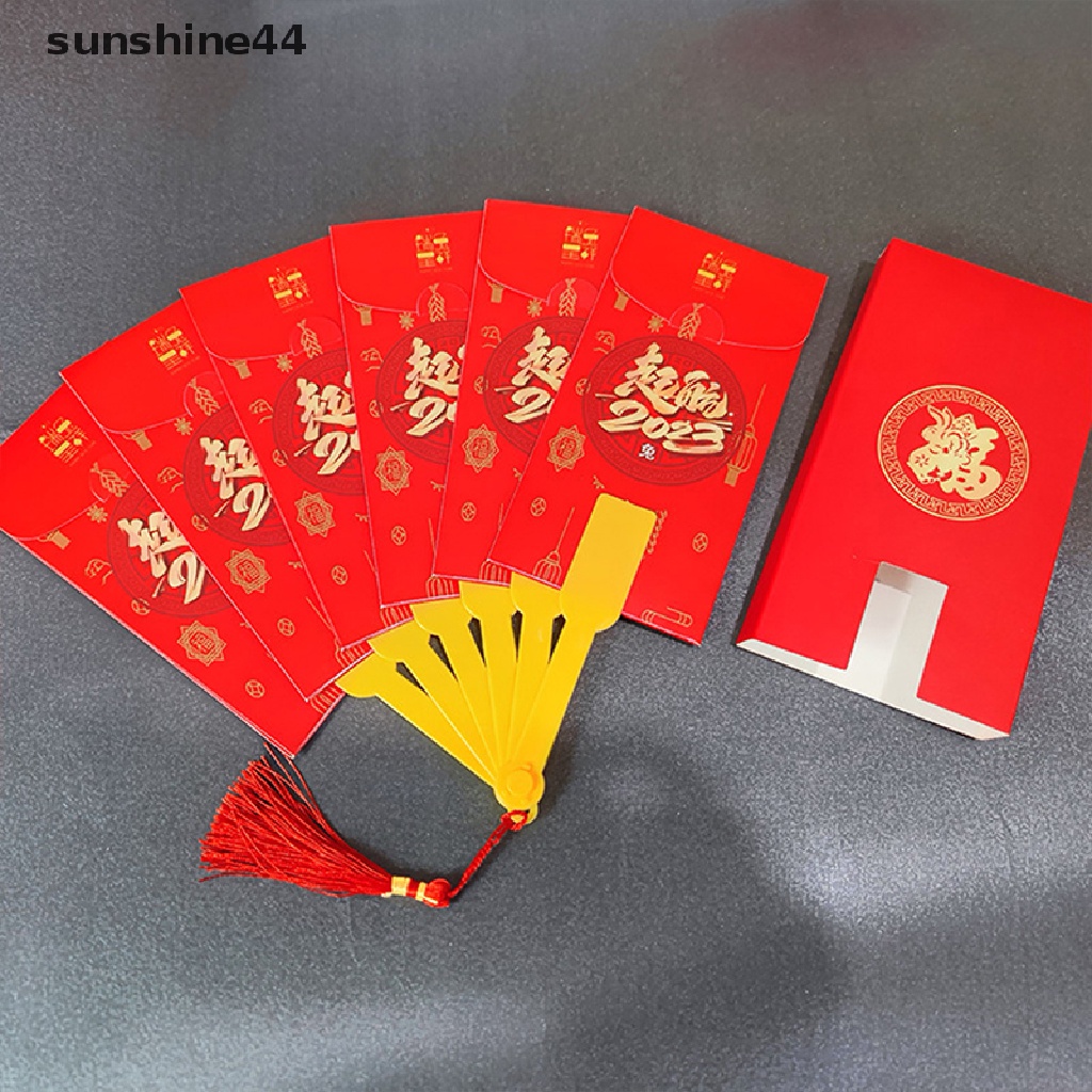 Sunshine 2023tahun Baru Amplop Kelinci Merah Kipas Lipat CNY Creative Foldable.