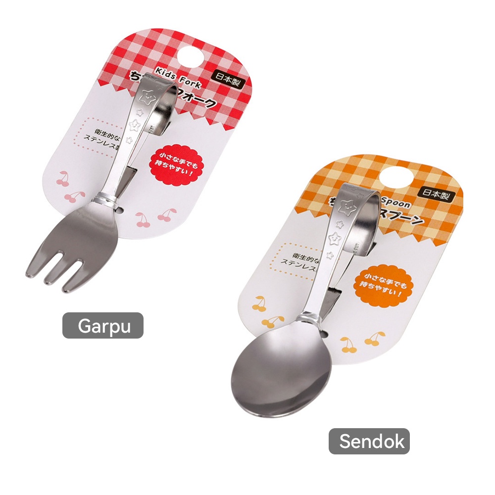 Lakhu Sendok Garpu Anak bayi Training Spoon fook stainless made in Japan