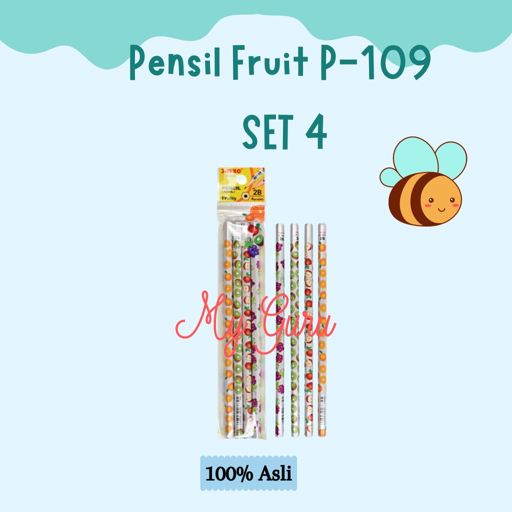 

[SET] PENSIL RAUTAN FRUIT P-109 SET 4 JOYKO / PENSIL JOYKO P-109