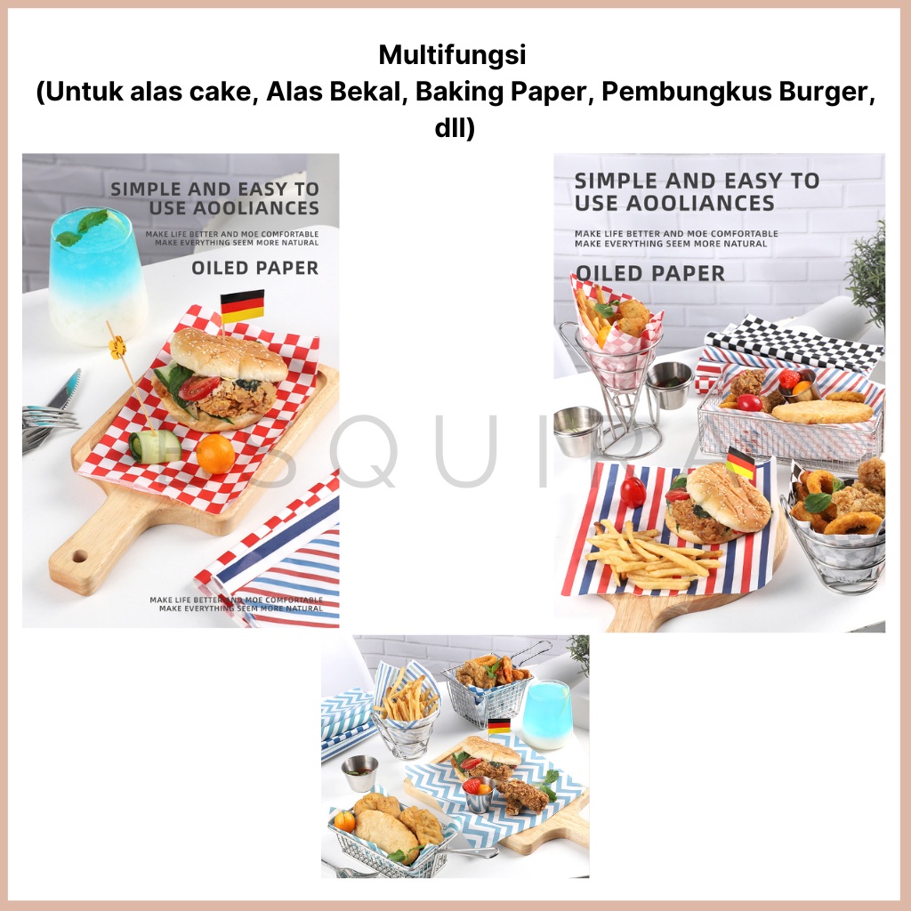 Wax Paper 25 Pcs / Korean Bento Cake Baking Paper / DF55656