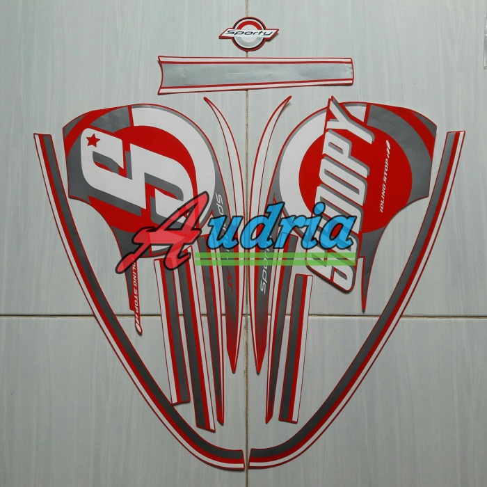 

TERLARIS | Striping Stiker Motor Honda Scoopy Sporty 2015 Merah