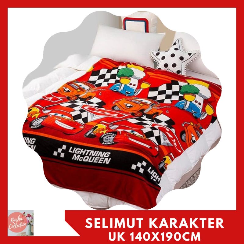 RC Selimut Bulu Karakter anak Ukuran 120x175cm