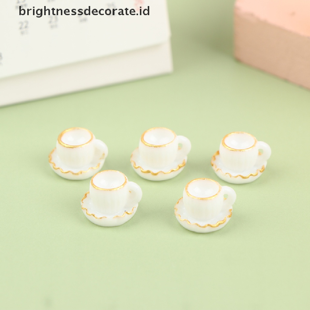 [Birth] 5pcs Miniatur Rumah Boneka Model Cangkir Kopi Mini Aksesoris Dekor Dapur [ID]