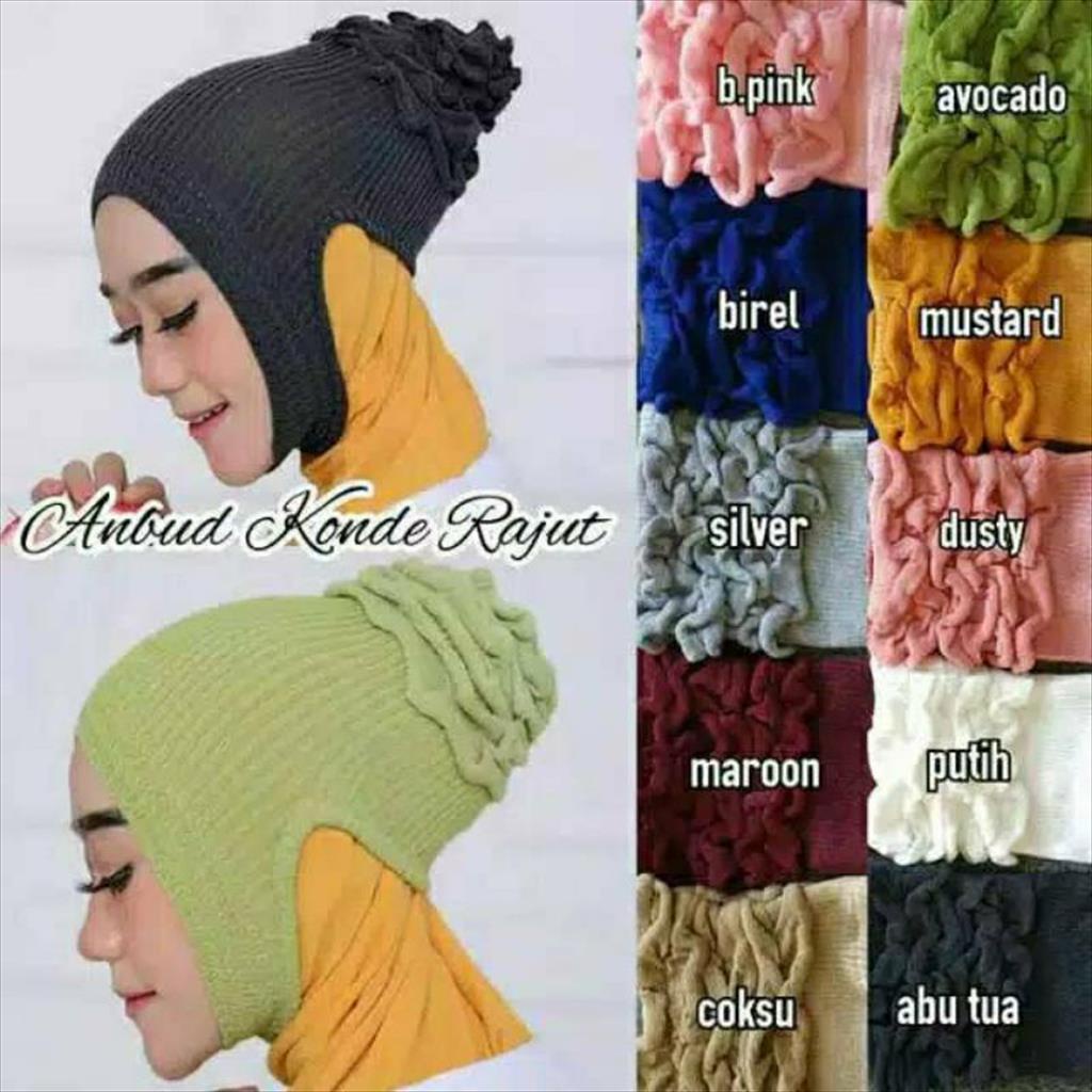 YA 692 - Ciput Anbud Cepol Konde Anti Budeg Rajut Dalaman Daleman Inner Hijab Kerudung