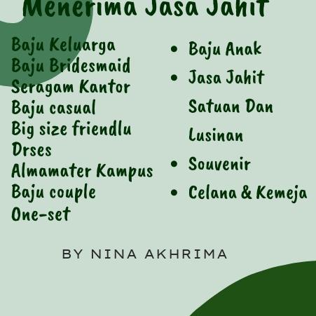 Terlaris Custom Jahit Baju