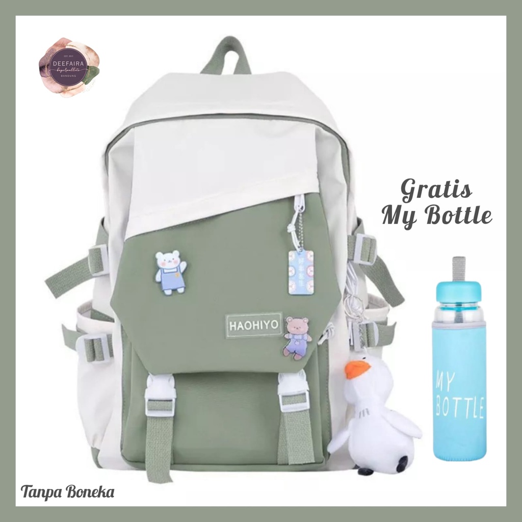 Tas Ransel Anak Perempuan Remaja Motif HH10 Gratis My B0ttl3 Untuk Sekolah Sd Smp &amp; Sma