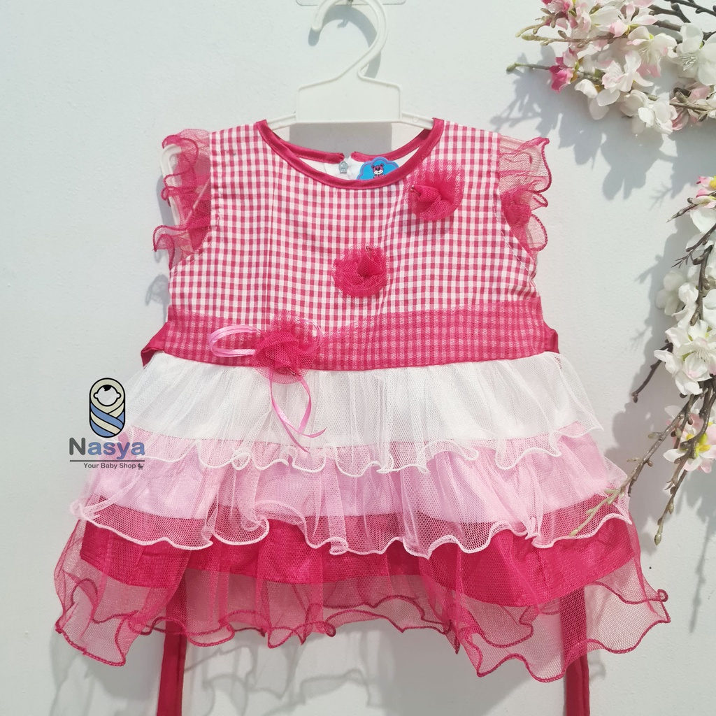 [KK-014] Gaun pesta anak bayi perempuan / Dress renda bayi keren usia 0-6 bulan