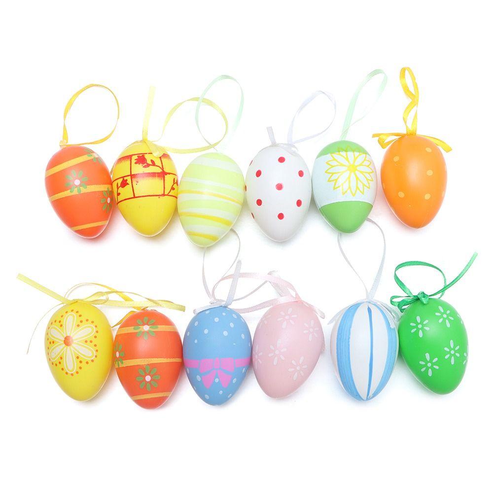 R-FLOWER 12 Pcs Telur Paskah Pernikahan DIY Kerajinan Ulang Tahun Hiasan Gantung
