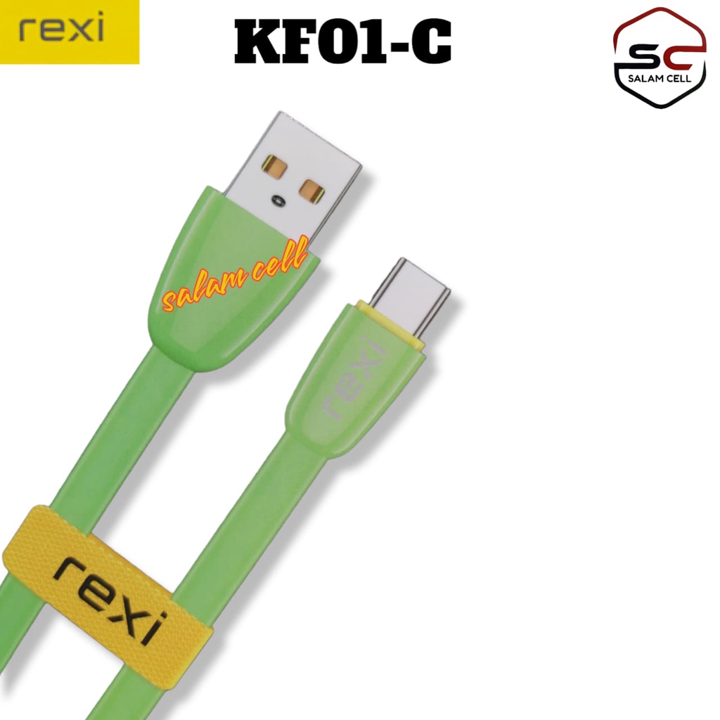 Kabel Data Type-C Rexi KF01-C Quick Charge 3.0 Nano Ceramic Original Rexi Kf01c Garansi Resmi
