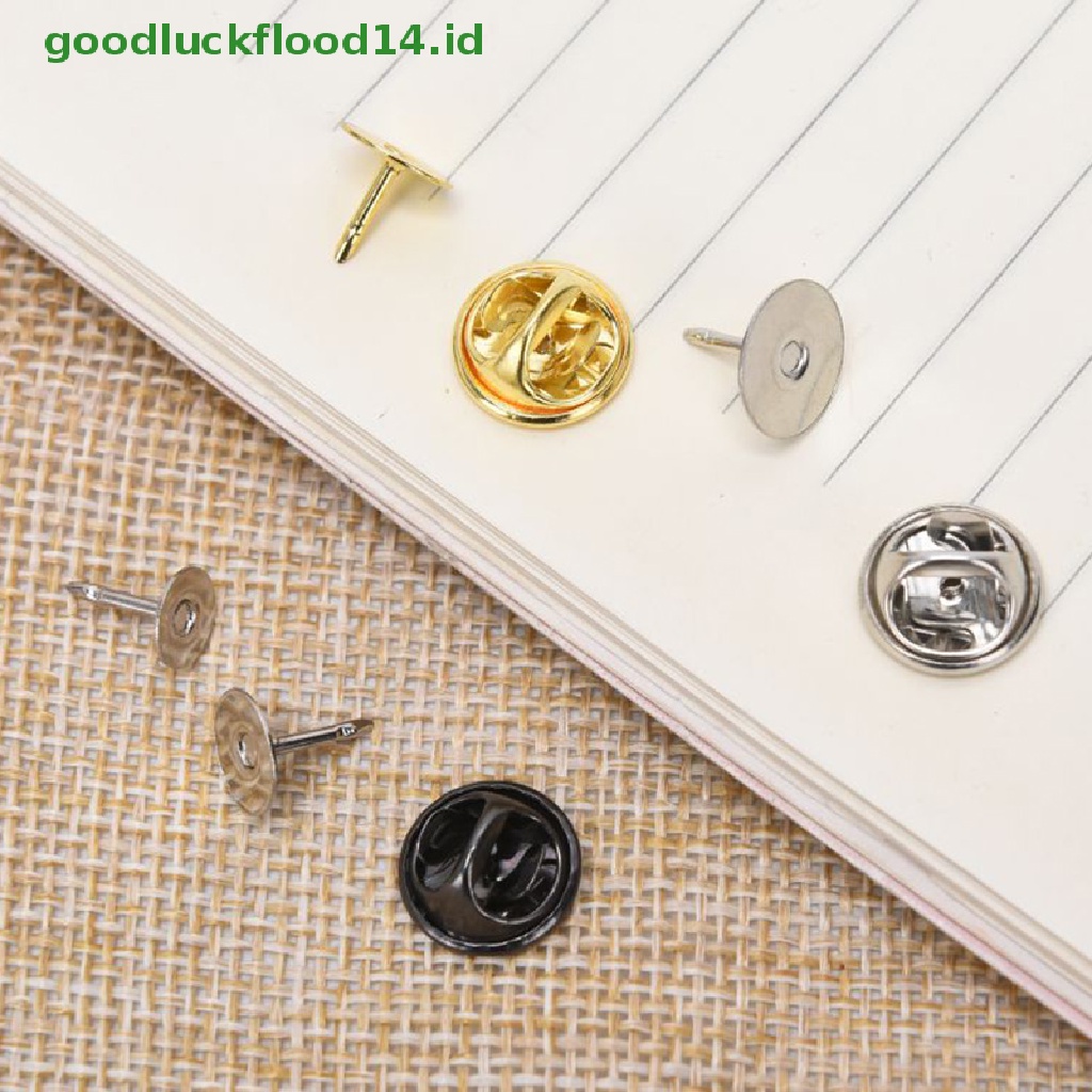 [GOOGFOUR] 30pcs/set Tembaga Kupu-Kupu Kopling Lencana Pin Belakang Squeeze Clasp DIY Membuat Bros [TOP]