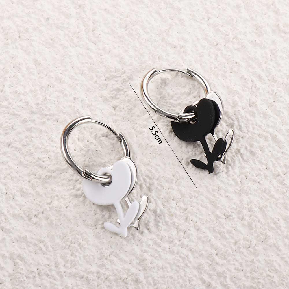 NEEDWAY Anting Tulip Perempuan Trendi Bunga Mewah Kepribadian Fashion Retro Menjuntai Anting