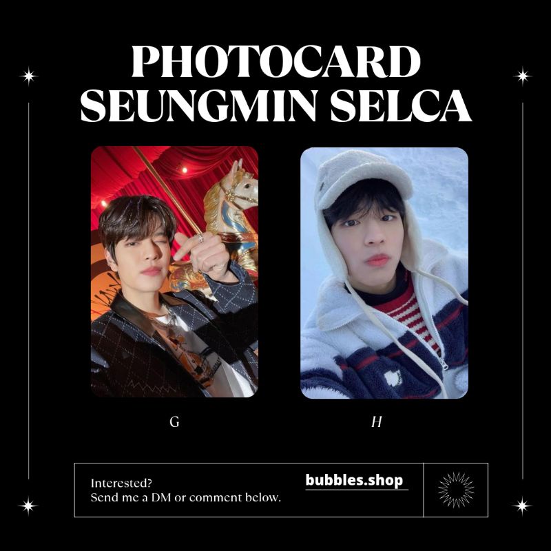 PHOTOCARD UNOFFICIAL SEUNGMIN STRAYKIDS SELCA