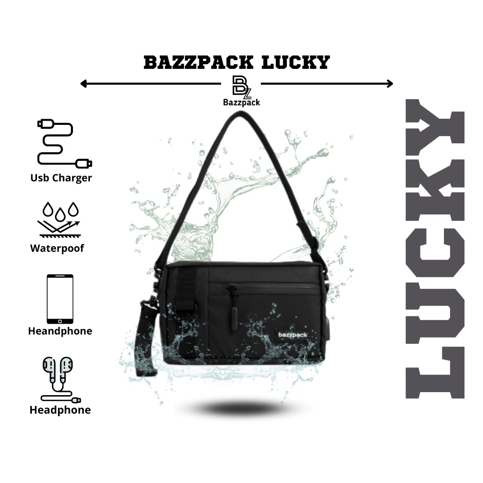 Bazzpack - Lucky Tas Slempang original Bazzpack waterproof ( clutchbag/handbag )