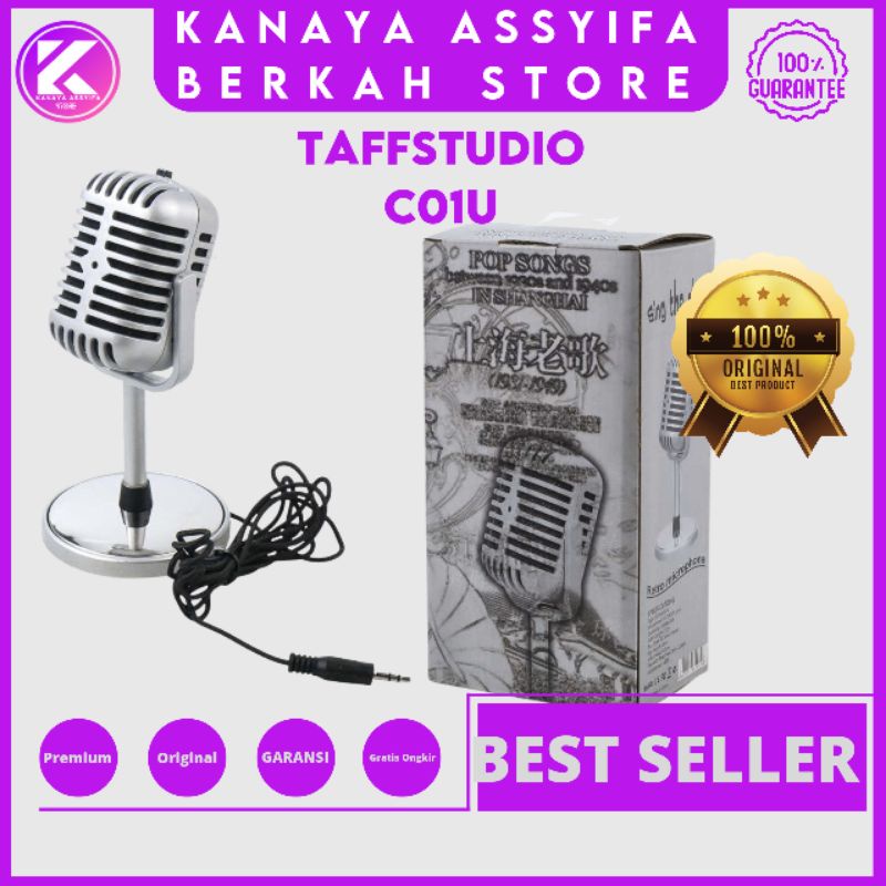 TaffSTUDIO Microphone Condenser Classical Design Vintage Retro - C01U