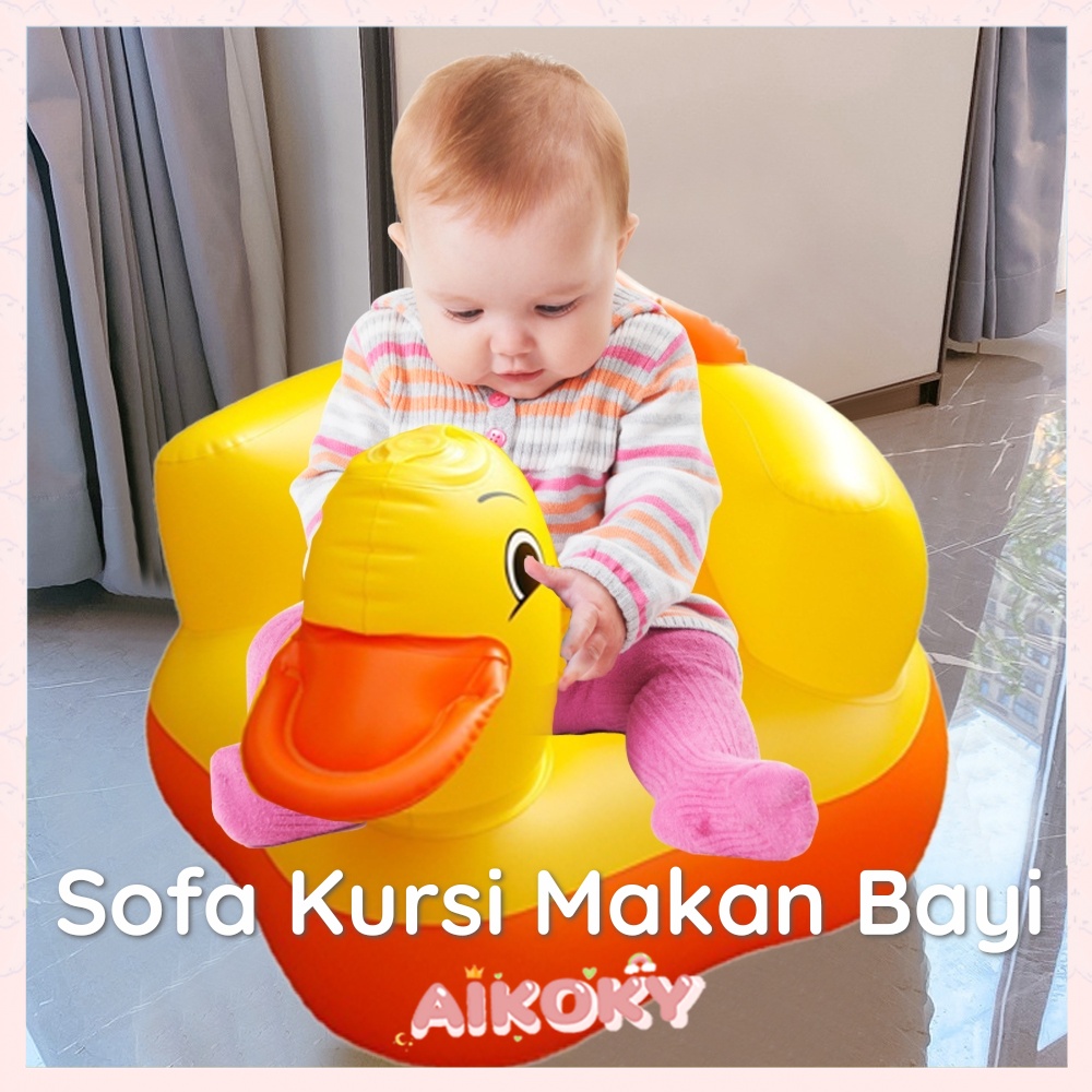 AIKOKY Sofa tiup bayi belajar duduk musik Baby Chair Sofa Kursi Makan Bayi Model Tiup Bebek Dengan Music Musik Bebek Duduk