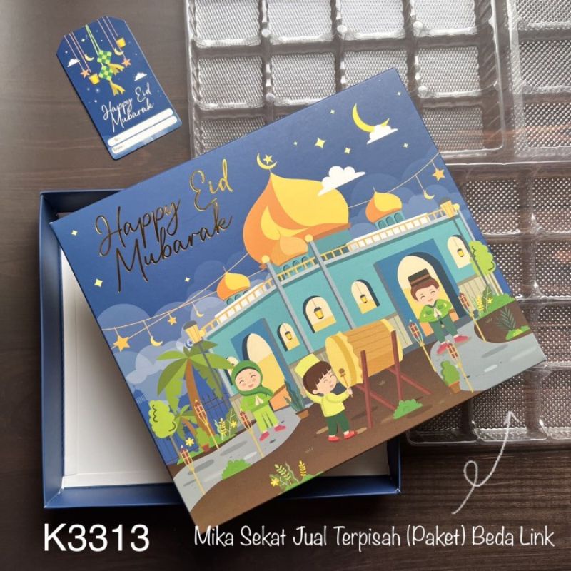

Kotak Lebaran Dus Eid Mubarak Hampers Box Idul Fitri 24x21.5x3.5cm