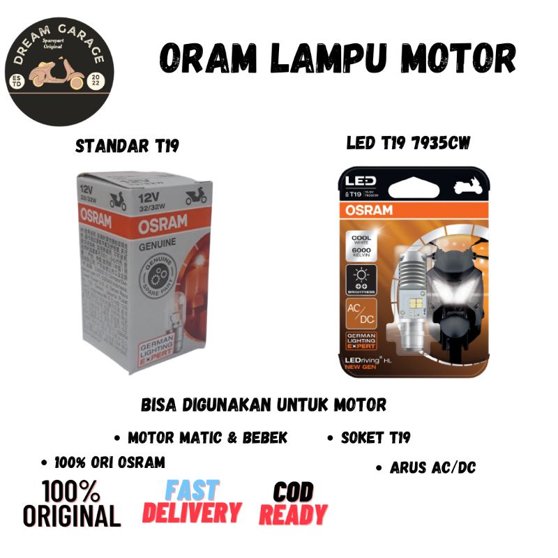 Osram Lampu motor led T19 Lampu motor Original