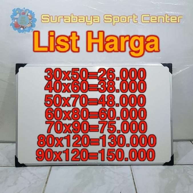 

TERMURAH Papan Tulis Putih / White Board 80x120CM