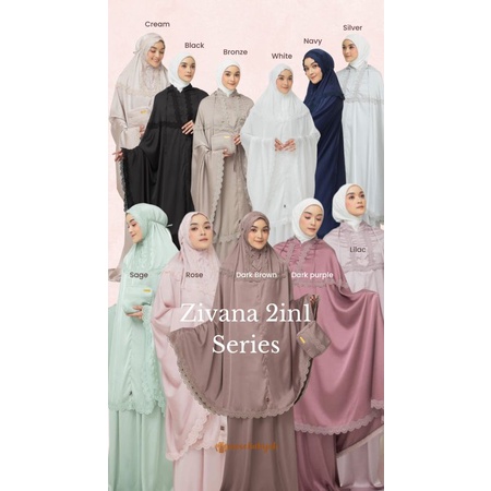 [MOSCHA] Mukena Zivana 2in1 Armani Silk