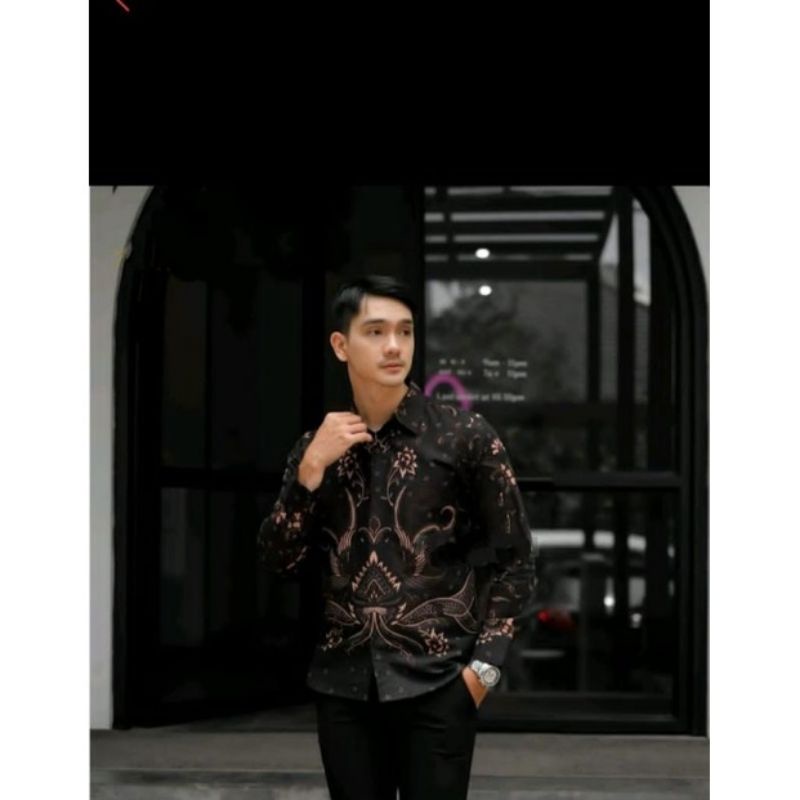 Baju Batik Pria Lengan Panjang / Kemeja Pria Batik Solo / Batik Pria Slimfit