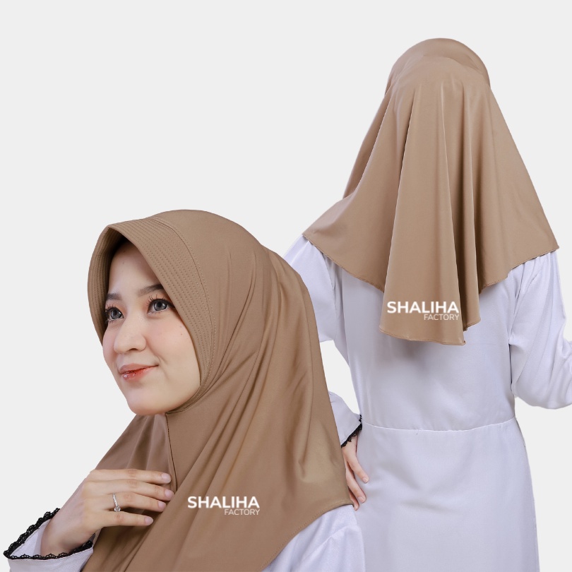 ShalihaFactory - Kerudung Jilbab Bergo Sport Instan Jersey Menutup Dada | Zeta Instan