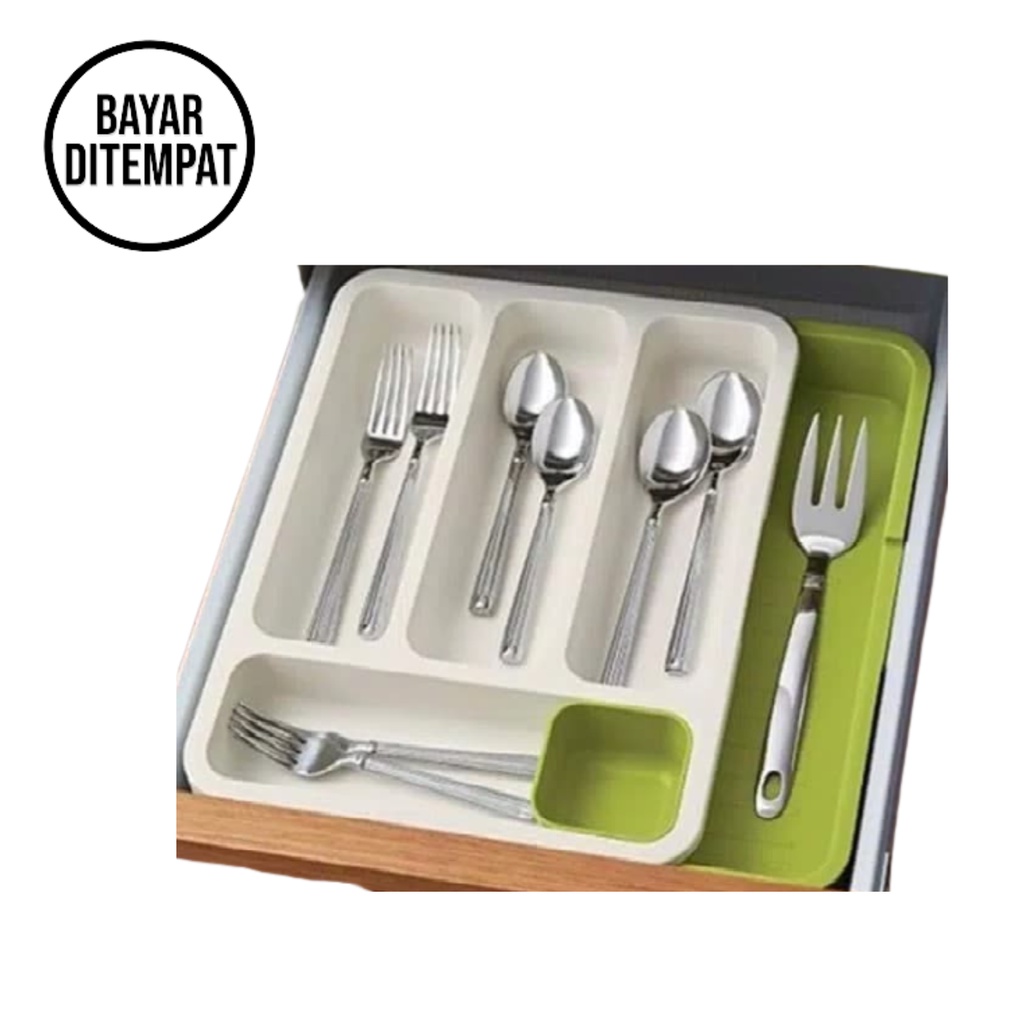 BWDO Penyekat Laci, Sekat Laci Untuk Sendok Peralatan Makan Drawer Store