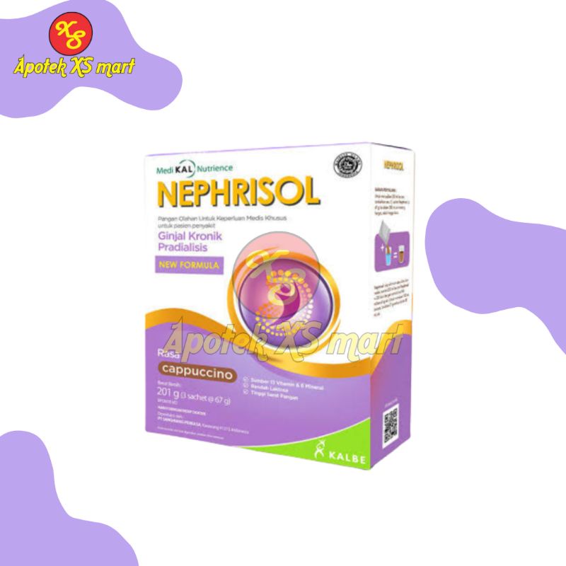 NEPHRISOL CAPPUCCINO 201 gr - SUSU KHUSUS PASIEN GINJAL PRADIALISIS
