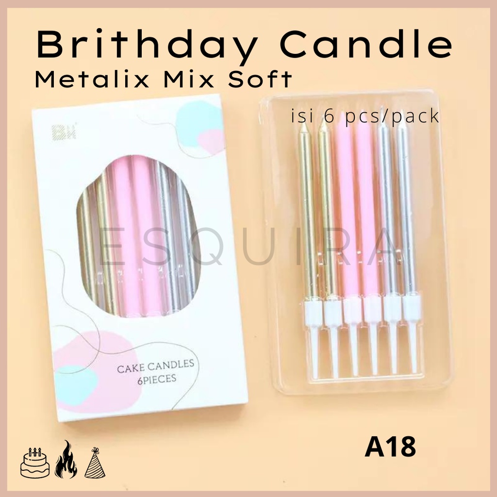Party Candle / Birthday Candle / Lilin Ulang Tahun 6 pcs / A18