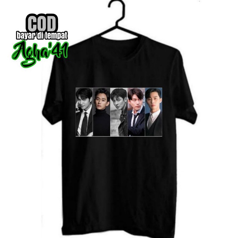 Kaos T-shirt Lee Min Ho / Kim Soo Hyun / Ji Chang Wook /  Hyun Bin / Park Seo Joon