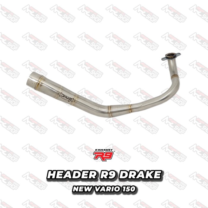 Header Knalpot R9 Drake Honda Vario New 150 Leher Knalpot R9 #Original