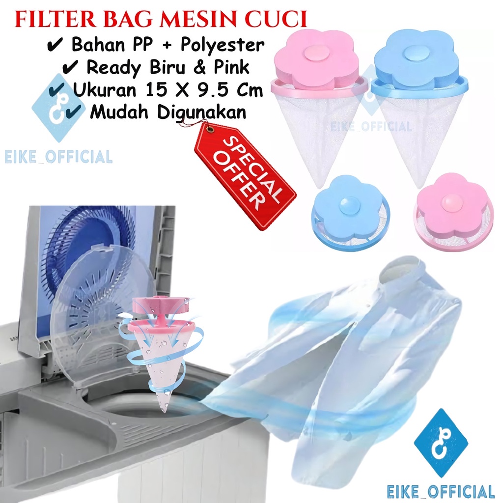 [Eike] Kantong Filter Bag Pembersih Pakaian Mesin Cuci / Filter Laundry Bag / Laundry Mesh Bag / Kantong Filter