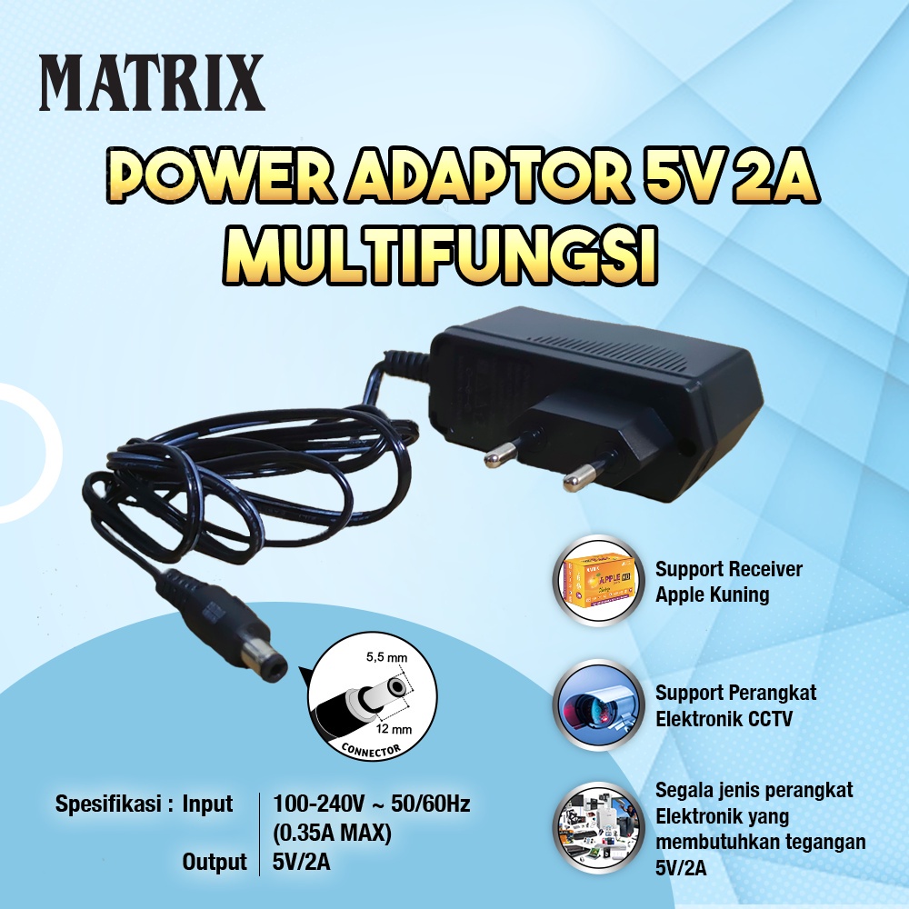 Adaptor Set Top Box DVBT2 Matrix Apple Kuning