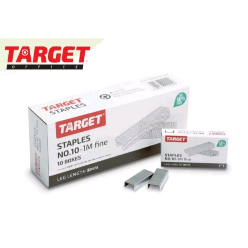 

isi staples target kecil no 10 @ 2000 per kotak kecil (50gr)