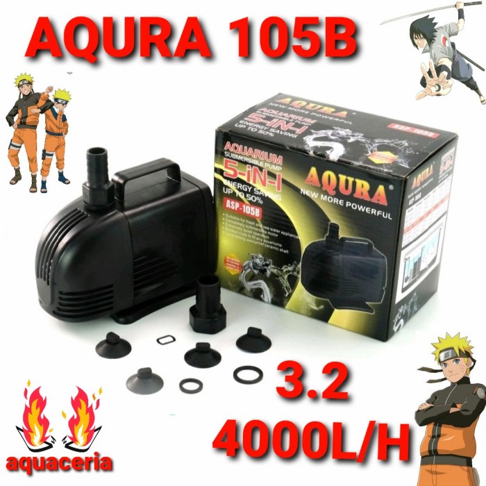 Aqura 105B Pompa Celup Air Aquarium Kolam Power Head 105 B