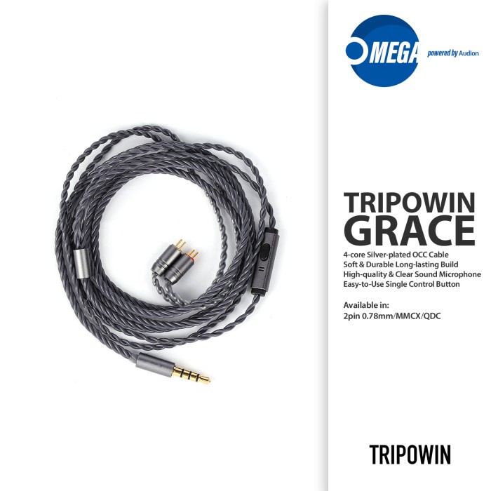 Kabel Tripowin Grace Silver-Plated Copper Occ Upgrade Cable/Kabel With Mic